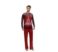Matching Christmas Pyjamas - Comfortable Christmas Pyjamas Family Outfit, Cozy PJs for Holiday Nights & Daily Use Red