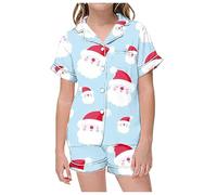 Matching Christmas Pyjamas For Kids Boys Children'S Christmas Print Short Sleeve Shorts Cardigan Children'S Pyjamas Two Sets Purple