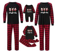 Matching Christmas Pyjamas Set Clearance,Christmas Pyjamas Today's Deals,Family Christmas Pyjamas Set Long Sleeve T-Shirt & Long Pants Xmas Holiday Pyjamas Sets for Dad Mom Kids Baby Xmas Outfits