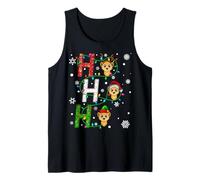 Matching Christmas Santa Hat Ho Ho Ho Ferret Animal Xmas Tank Top