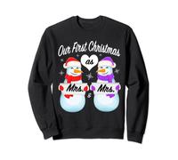 Matching Christmas Snowman Pajamas (Mrs) for Lesbian Couples Sweatshirt