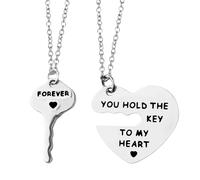 Matching Couple Necklaces Gifts for Her Boyfriend Anniversary Christmas Gifts for Husband Wife You Hold The Key To My Heart Necklace for Him Birthday Gifts for Girlfriend Bf And Gf Matching Necklaces