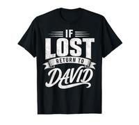 Matching Couples If Lost Return to David Funny Vintage Value Graphic T-Shirt