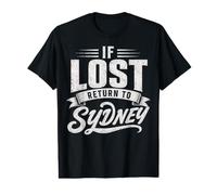 Matching Couples If Lost Return to Sydney Funny Personalized Value Graphic T-Shirt