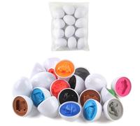 Matching Eggs for Toddlers, 12 Pcs Plastic Easter Eggs Toys Color & Transportation Shape Recoginition Sorter Puzzle Montessori Sensory Educational Puzzle for 1 2 3 Year Old Kids Boys Girls