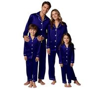 Matching Family Christmas Pyjamas, Christmas Matching Pajamas For Family, Mens Women's Pyjama Sets Long Sleeve Silk Satin Xmas Pjs Set, Xmas Sleepwear Nightwear For Women Men Adult Kid, Couple Pj