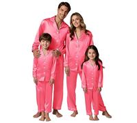 Matching Family Christmas Pyjamas, Christmas Matching Pajamas For Family, Mens Women's Pyjama Sets Long Sleeve Silk Satin Xmas Pjs Set, Xmas Sleepwear Nightwear For Women Men Adult Kid, Couple Pj