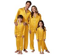 Matching Family Christmas Pyjamas, Christmas Matching Pajamas For Family, Mens Women's Pyjama Sets Long Sleeve Silk Satin Xmas Pjs Set, Xmas Sleepwear Nightwear For Women Men Adult Kid, Couple Pj