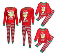 Matching Family Christmas Pyjamas Set, Ultra Soft Plaid Long Sleeve Sleepwear, Loungewear Sets Tops & PJs Bottoms, Xmas Nightwear for Pet Dogs, Men, Women Boy and Girl (XL,Men)