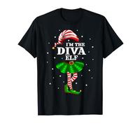 Matching Family Group I'm The Diva Elf Christmas T-Shirt