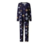 Matching Family Pajamas for Daughter, Holiday Party Sleepwear, Cozy Loungewear for Girls, Festive New Year's Eve Outfit, Winter Sleep, navy, XXL