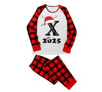 Matching Family T-Shirts with Letter Print for Mothers Children Comfortable Casual Fashion Crew Neck 4-Piece, red, M