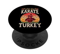 Matching Family Thanksgiving I'm The Karate Turkey PopSockets Adhesive PopGrip