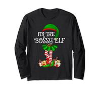 Matching Family Women Girls I'm The Bossy Elf Christmas Long Sleeve T-Shirt