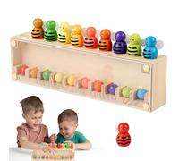 Matching Game for Kids - Interactive Color Perception Toy - Wooden Matching Game for Kids Girls Boys Kindergarten Preschool, Bee Shape Early Education Toy