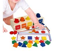 Matching Game for Kids - Wooden Educational Interaction - Kids Matching Puzzle Color Sorting Box - for Preschoolers Boys Home ravel Kindergarten Car Rides