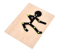 Matching Game, Games For Seniors With Dementia, Posable Match Man Matching Game With 24 Double-Sided Card, Smooth Wooden Interactive Games For Adults With Dementia