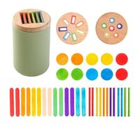 Matching Game Toy - 9.2x6.2cm Wooden Color Sensory Sorting Activity | Kids Educational Brain Training Set, Fine Motor Skill Development Tool, Learning Puzzle For Preschool Practice Focus Growth Play