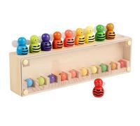 Matching Game Toy - Educational Color Learning, Wood Bee Shape Early Education Set | Fun Hands On Activity Cognitive Development Skill Builder For School Girls Boys Kindergarten Preschool Classroom