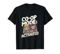 Matching Gamer Couple Retro Gaming Co-Op Mode Activated T-Shirt