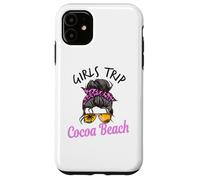 Matching Girls Trip Cocoa Beach Florida Messy Hair Bun Case for iPhone 11
