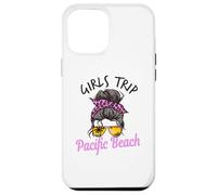 Matching Girls Trip Pacific Beach California Messy Hair Bun Case for iPhone 12 Pro Max