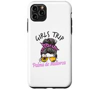 Matching Girls Trip Palma De Mallorca Spain Messy Hair Bun Case for iPhone 11 Pro Max