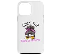 Matching Girls Trip Palma De Mallorca Spain Messy Hair Bun Case for iPhone 13 Pro Max