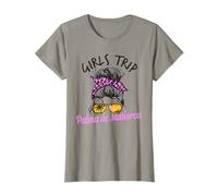 Matching Girls Trip Palma De Mallorca Spain Messy Hair Bun T-Shirt