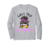 Matching Girls Trip St. Thomas USVI Messy Hair Long Sleeve T-Shirt