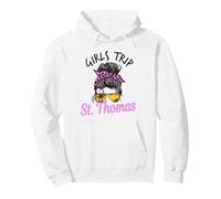 Matching Girls Trip St. Thomas USVI Messy Hair Pullover Hoodie