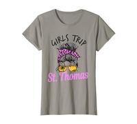 Matching Girls Trip St. Thomas USVI Messy Hair T-Shirt
