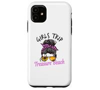 Matching Girls Trip Treasure Beach Messy Hair Bun Case for iPhone 11