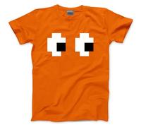 Matching Group Tshirt - Fun 8-bit Tee Costume for Halloween Fancy Dress 80s 90s Party Idea Ghost - 12-13 Years Orange