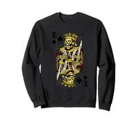 Matching Halloween Couple Playing Card Zombie King Spades Sweatshirt