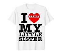 Matching Heart Sibling I Love My Little Sister Sisterhood T-Shirt