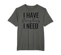 Matching I Have Everything I Need I Am Everything Couples T-Shirt, Men's Big and Tall, Asphalt Grey, 4X Tall