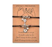 Matching Key Lock bracelets for Boyfriend Girlfriend Couples I Love You Gifts for Women Men Pinky Promise bracelet for 2 Sister Long Distance Friendship Gifts for Friends Besties Thinking of You Gifts