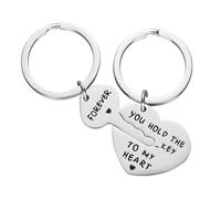 Matching Keychains for Couples | Couple Keychains | Couples Matching, Valentines Day, Heart Decorations for Boyfriend, Girlfriend, You Hold the Key to My Heart Fiira, steel color, 1