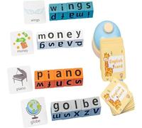 Matching Letter Game - Wooden Spelling Blocks With Learning Cards For Early Learning | Educational Toy For Sight Words Recognition | Fun Classroom Activity For Kids Ages 3+
