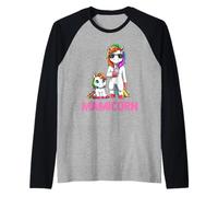 Matching Mom and Baby Child Unicorn Raglan Baseball Tee