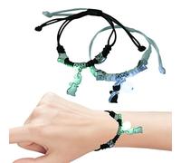 Matching Moon Star Bracelets | 2PC/Set Fashion Luminous Moon Star Bracelet - Glow in The Dark Charms Jewellery, Couples or Best Friends Relationship Bracelet for Men and Women, 1