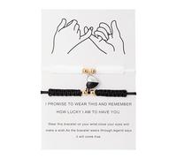 Matching Mutual Attraction Couple Bracelets His And Hers Adjustable 8 Love Heart Bracelet Jewelry Long Pendant (C, One Size)