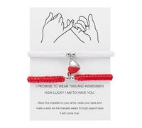Matching Mutual Attraction Couple Bracelets His And Hers Adjustable 8 Love Heart Bracelet Jewelry Long Pendant (I, One Size)