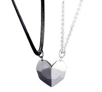 Matching Necklace Love Pendant,Two Souls One Heart Pendant Necklace,Couple necklace Matching Relationship Friendship Jewelry Set Gift