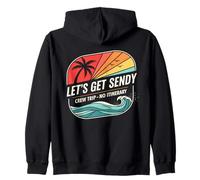 Matching Outfit Friends Trip Vacation Crew Let´s Get Sendy Zip Hoodie