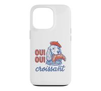 Matching Paris Vacation Foodie Oui Croissant Dog Lover Case for iPhone 13 Pro