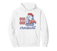 Matching Paris Vacation Foodie Oui Croissant Dog Lover Pullover Hoodie