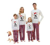 Matching pjs for Couples, Family Christmas Pyjamas Set Mens Womens Letter Printed Xmas Matching Pyjama Kids Pjs Family Cartoon Cute Boys Girls Christmas Pj Pajamas
