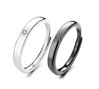 Matching Promise Rings for Couples Anniversary for Him and Her Long Distance Boyfriend Birthday Gifts from Girlfriend Wife Gifts from Husband Fiance Wedding Gifts for Bride and Groom To Be Gifts